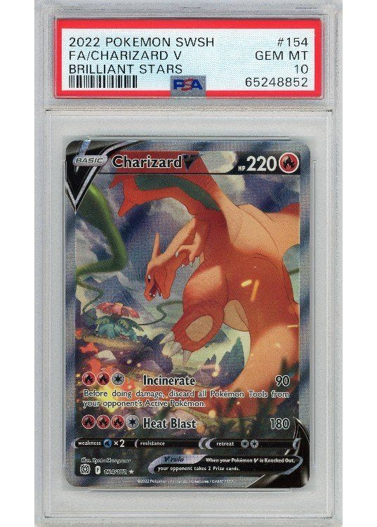 Charizard V PSA 10 - Gradede pokemon kort på Pokemons.dk