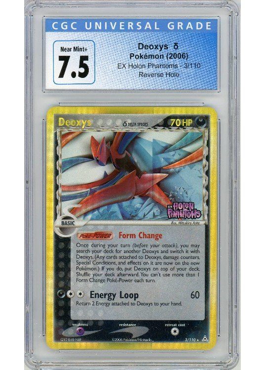 Deoxys &delta; 3/110 Reverse Foil CGC 7.5
