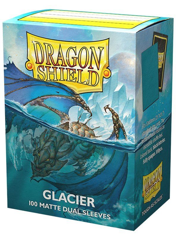 Dragon Shield matte dual (Blå / Glacier) Deck Protector Sleeves 100 stk. top-loading (63x88mm)