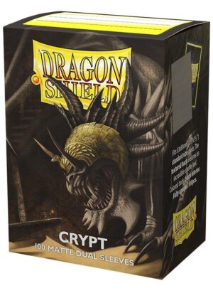 Dragon Shield matte dual (Grå / Crypt) Deck Protector Sleeves 100 stk. top-loading (63x88mm)