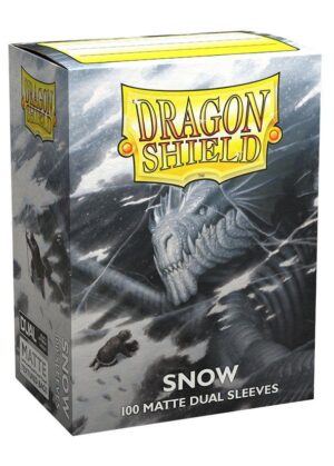 Dragon Shield matte dual (Hvid / Snow) Deck Protector Sleeves 100 stk. top-loading (63x88mm)