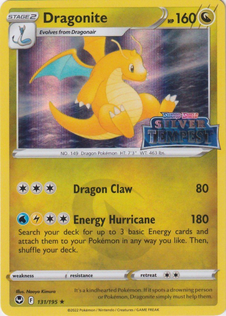 Dragonite - 131/195 - Silver Tempest Stamp