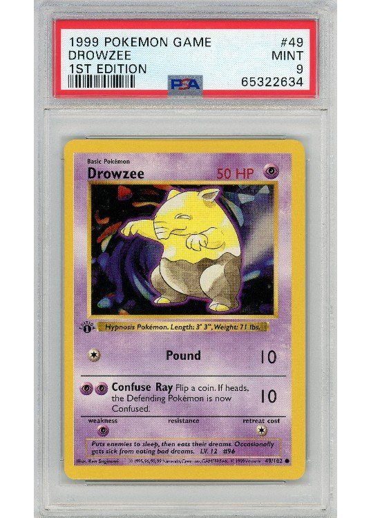 Drowzee 49/102 1st Edition PSA 9