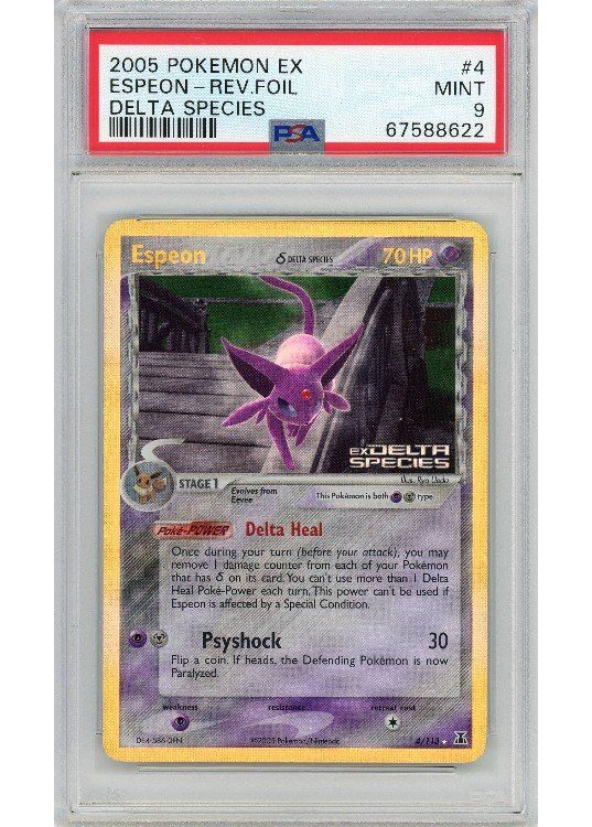 Espeon &delta; 4/113 Reverse Foil PSA 9