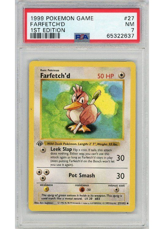 Farfetch´d 27/102 1st Edition PSA 7