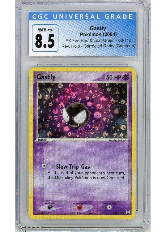 Gastly – 63/110 – Reverse Foil – CGC 8.5