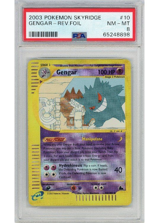 Gengar 10/144 Reverse Foil PSA 8