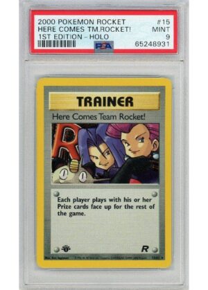 Here Comes Team Rocket! 15/82 1st Edition PSA 9