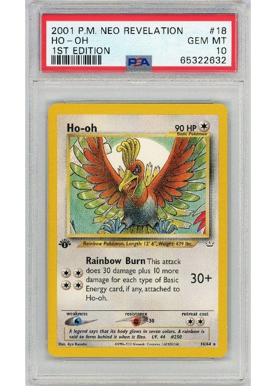 Ho-oh 18/64 1st Edition PSA 10