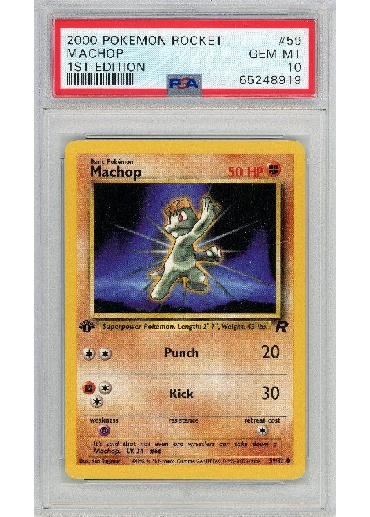 Machop 59/82 1st Edition PSA 10