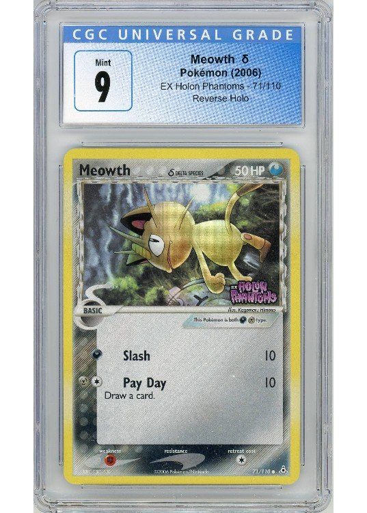 Meowth 71/110 Reverse Foil CGC 9