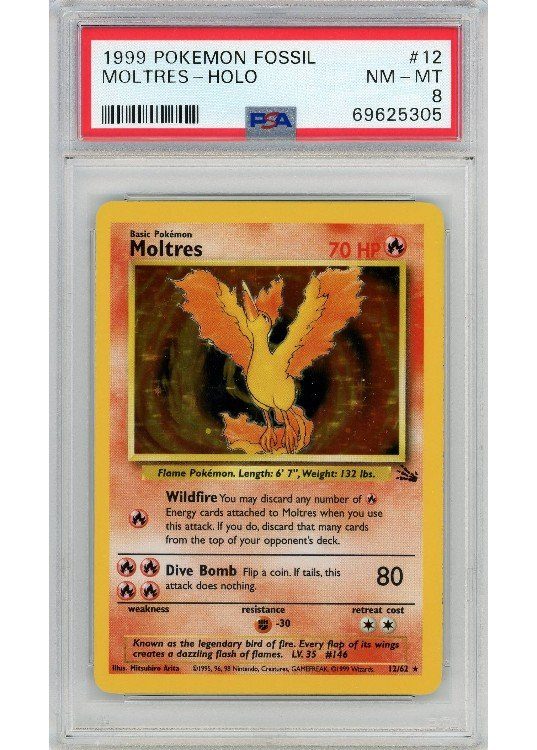 Moltres 12/62 PSA 8