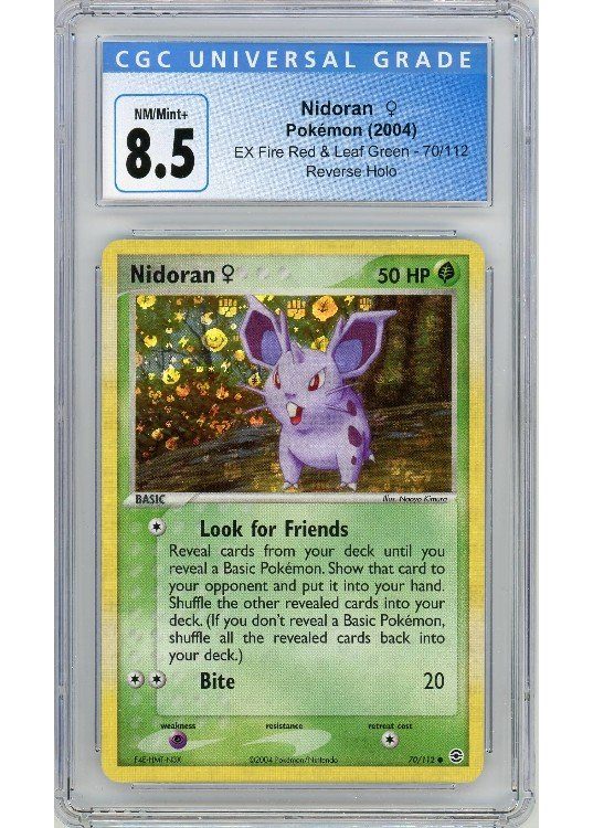 Nidoran &female; – 70/110 – Reverse Foil – CGC 8.5