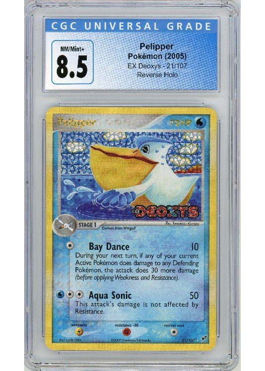 Pelipper 21/107 Reverse Foil CGC 8.5
