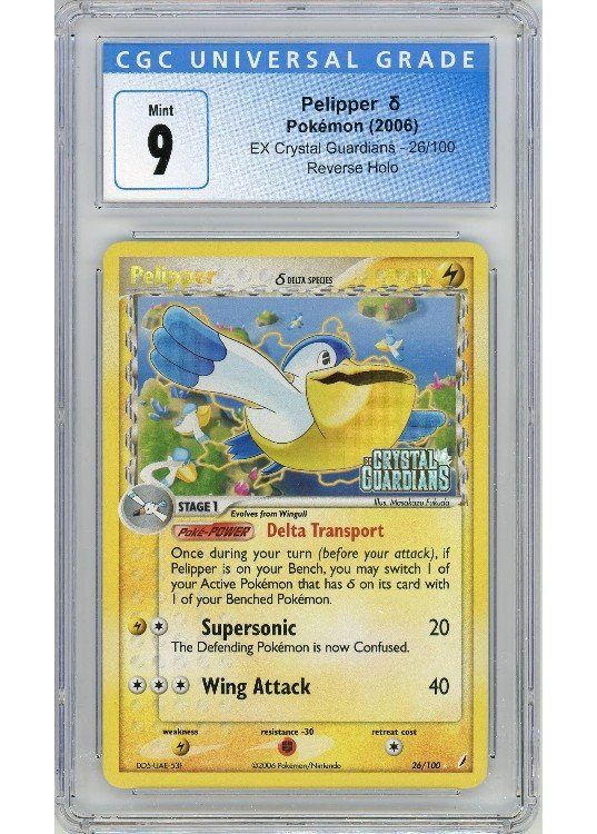 Pelipper &delta; 26/100 Reverse Foil CGC 9