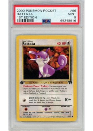 Rattata 66/82 1st Edition PSA 9