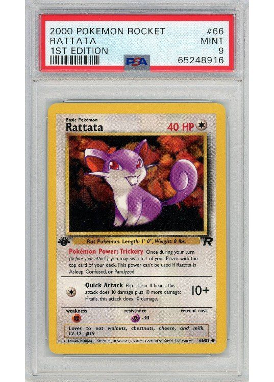 Rattata 66/82 1st Edition PSA 9