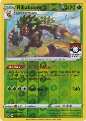 Rillaboom - 140/202 - Reverse - Pokémon League Stamp