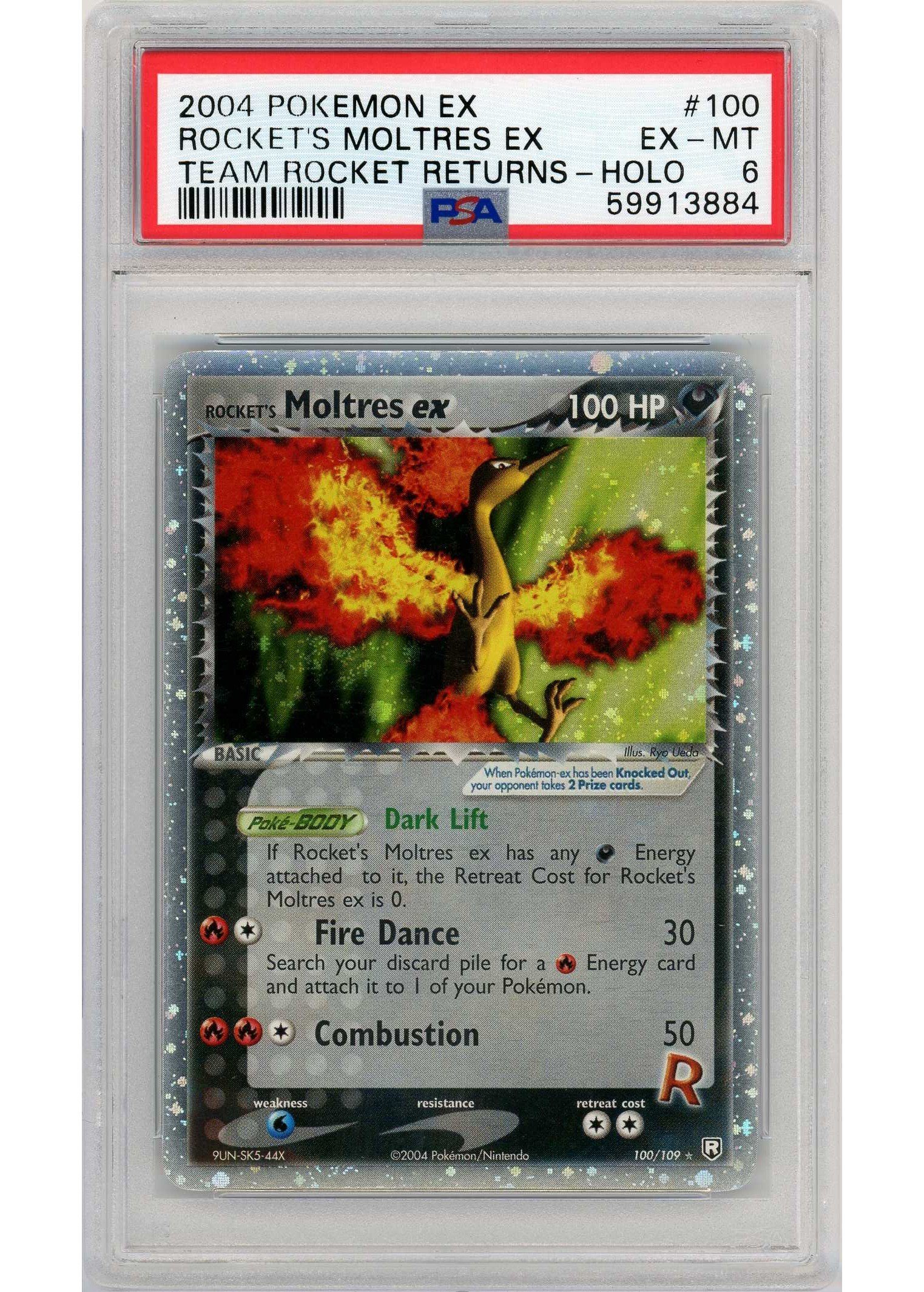 Rocket´s Moltres ex – 100/109 – PSA 6