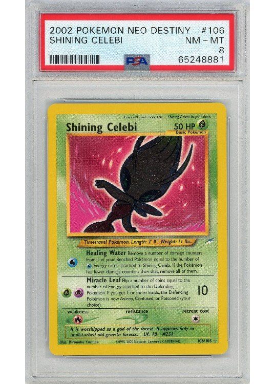 Shining Celebi PSA 8 - Gradede pokemon kort på Pokemons.dk