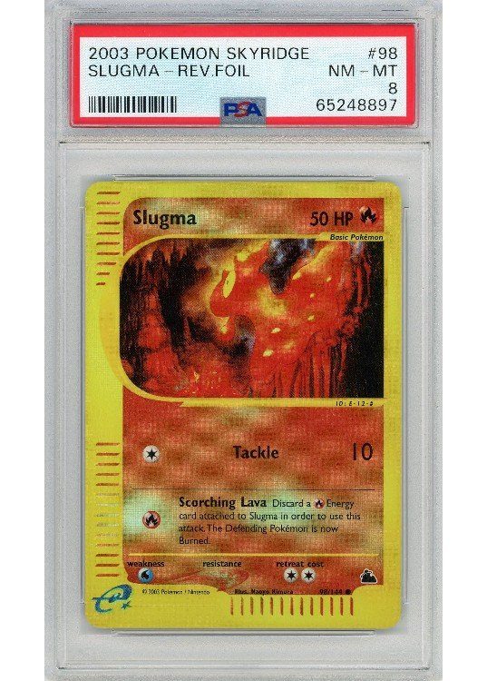 Slugma 98/144 Reverse Foil PSA 8