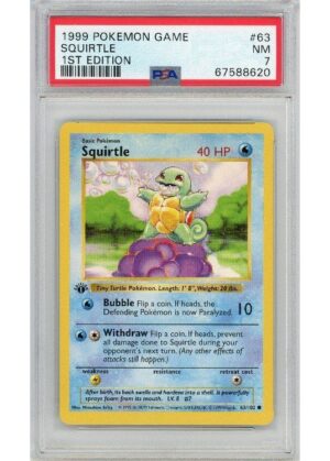 Squirtle 63/102 1st Edition PSA 7
