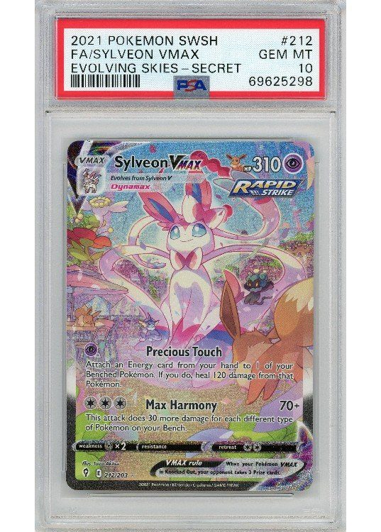 Sylveon VMAX PSA 10 - Gradede pokemon kort på Pokemons.dk