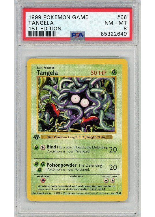 Tangela 66/102 1st Edition PSA 8