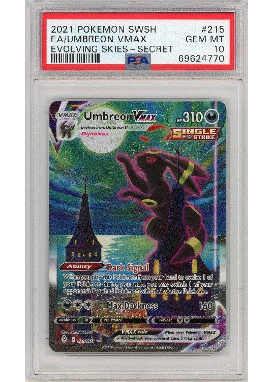 Umbreon VMAX PSA 10 - Gradede pokemon kort på Pokemons.dk