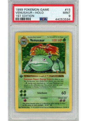 Venusaur 15/102 1st Edition PSA 9