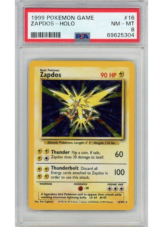 Zapdos 16/102 PSA 8