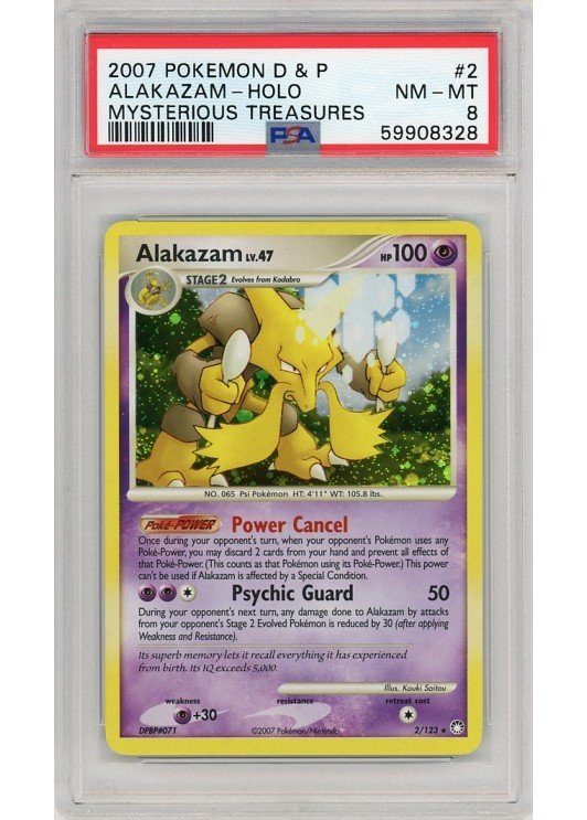 Alakazam PSA 8 - Gradede pokemon kort på Pokemons.dk