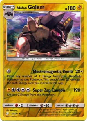 Alolan Golem - 37/181 - Reverse