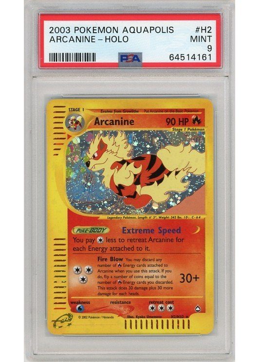 Arcanine H2/H32 PSA 9