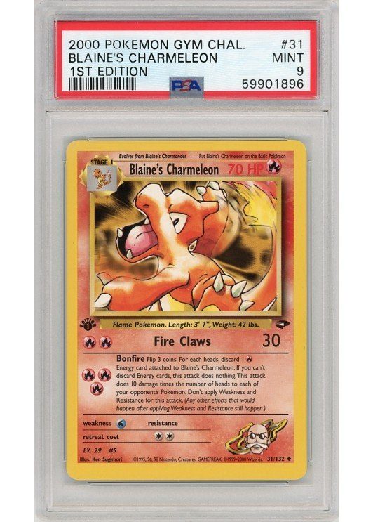Blaine's Charmeleon 31/132 1st Edition PSA 9
