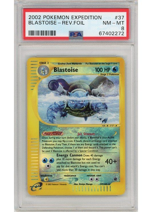 Blastoise 37/165 Reverse Foil PSA 8