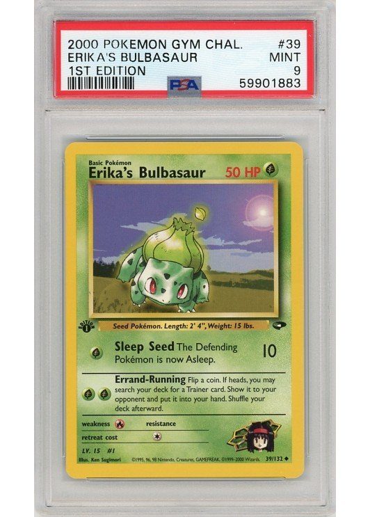 Erika's Bulbasaur 39/132 1st Edition PSA 9