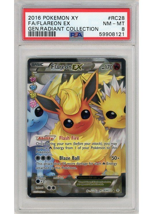 Flareon EX PSA 8 - Gradede pokemon kort på Pokemons.dk