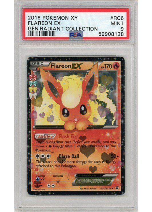 Flareon EX PSA 8 - Gradede pokemon kort på Pokemons.dk