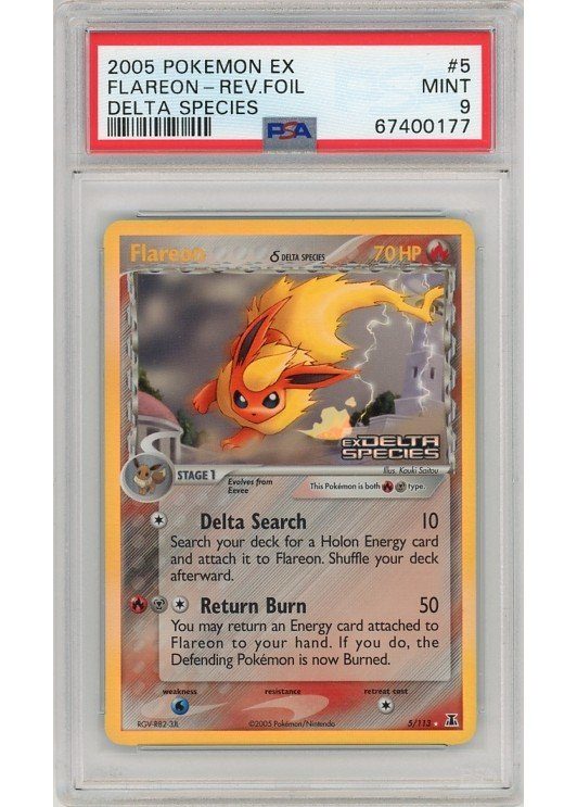 Flareon &delta; 5/113 Reverse Foil PSA 9