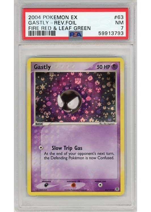 Gastly 63/112 Reverse Foil PSA 7