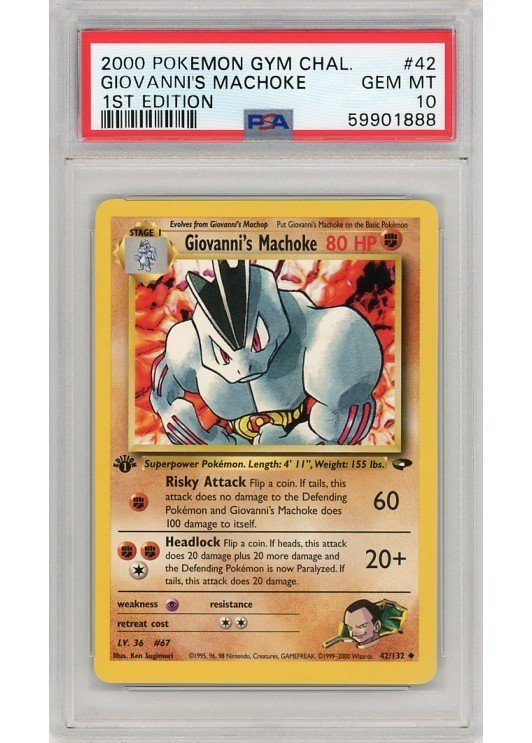 Giovanni's Machoke 42/132 1st Edition PSA 10