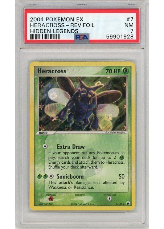 Heracross 7/101 Reverse Foil PSA 7