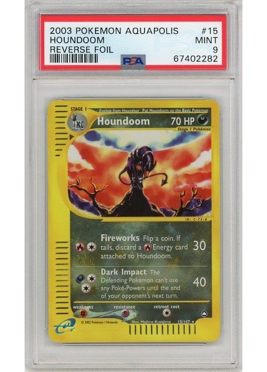 Houndoom 15/147 Reverse Foil PSA 9