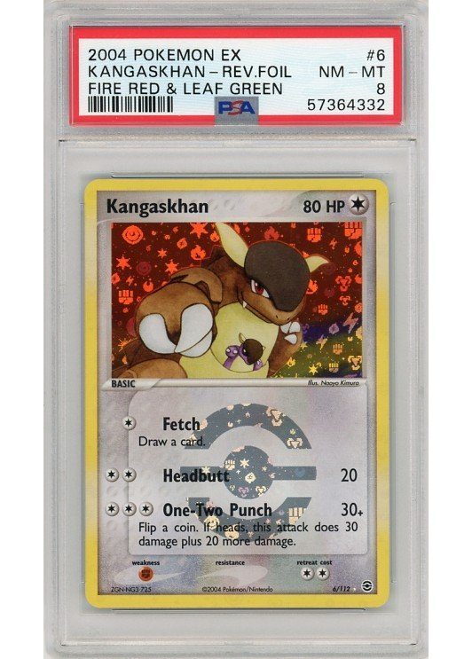 Kangaskhan 6/112 Reverse Foil PSA 8