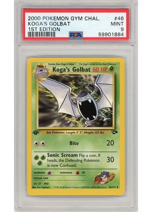 Koga's Golbat 46/132 1st Edition PSA 9
