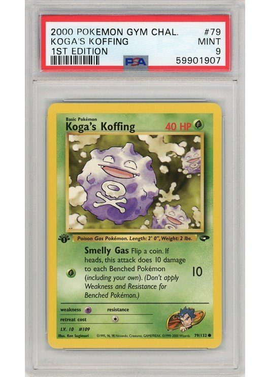 Koga's Koffing 79/132 1st Edition PSA 9
