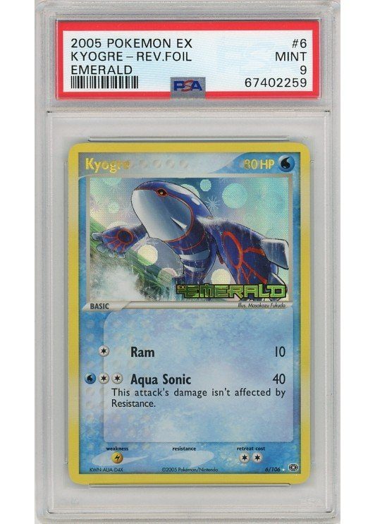Kyogre 6/106 Reverse Foil PSA 9