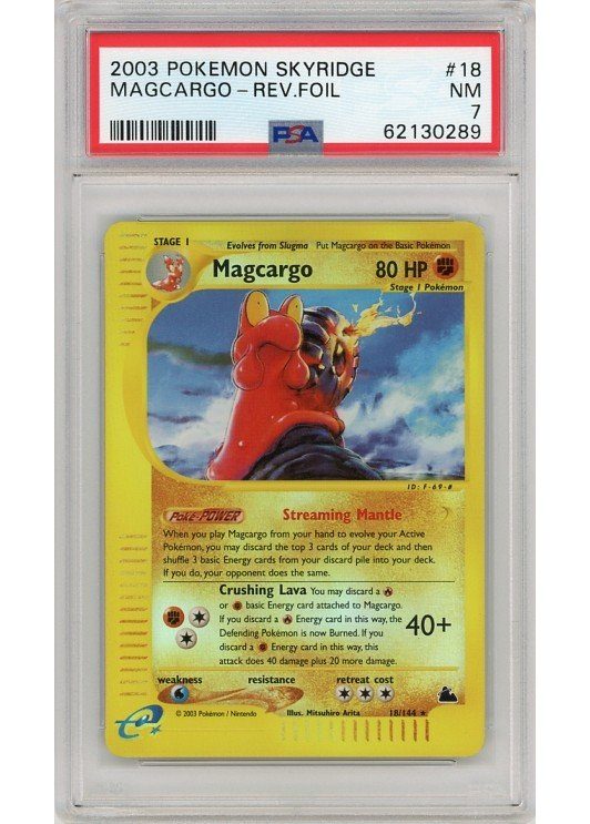 Magcargo 18/144 Reverse Foil PSA 7