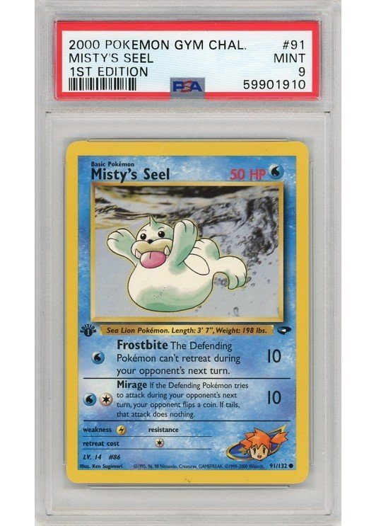 Misty's Seel 91/132 1st Edition PSA 9
